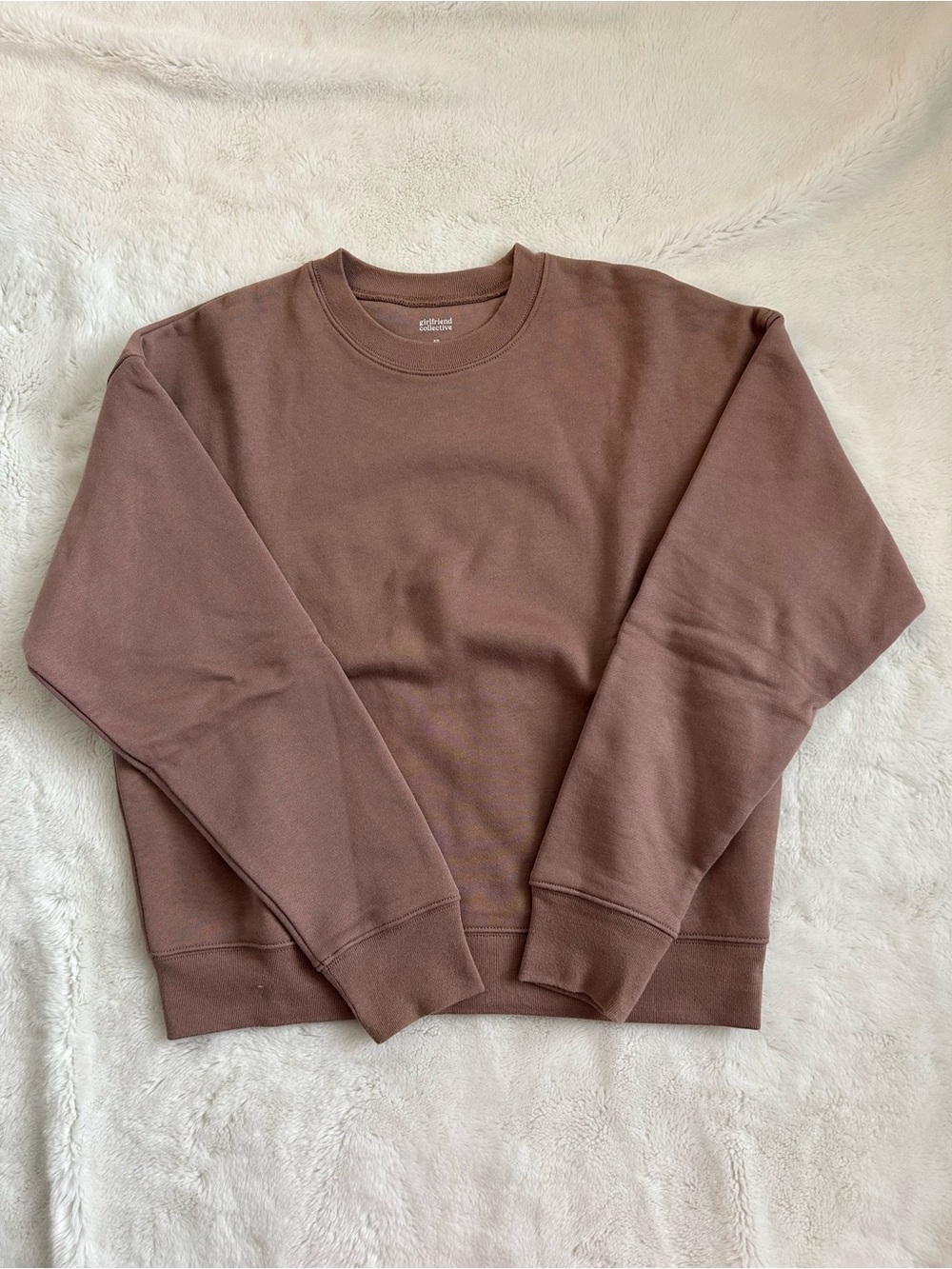 Girlfriend Collective Crewneck Sweater in Mauve